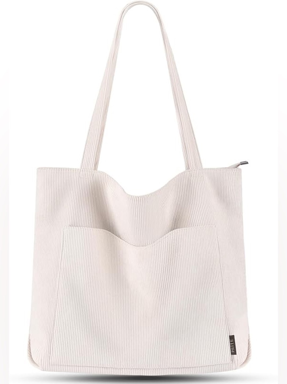 Prite Corduroy Tote Bag for Women Large Shoulder Bag